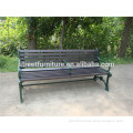 Wrought iron bench wood plastic composite park bench